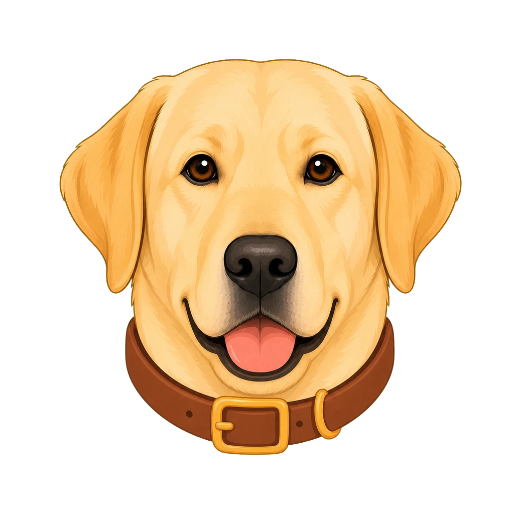 Yellow Labrador illustration