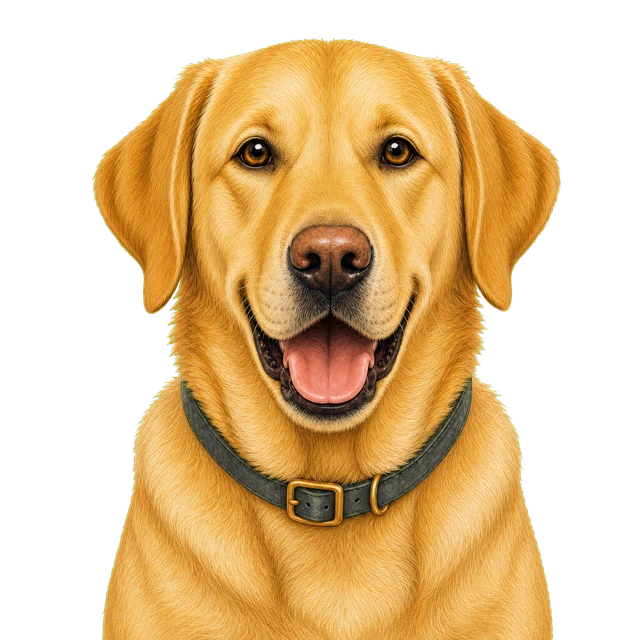 Yellow Labrador illustration